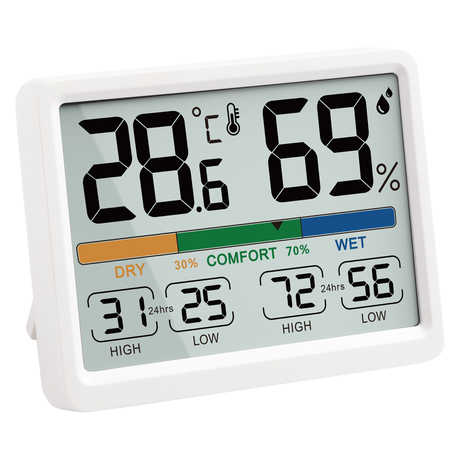 AIMILAR Indoor Thermometer Hygrometer AB026-White