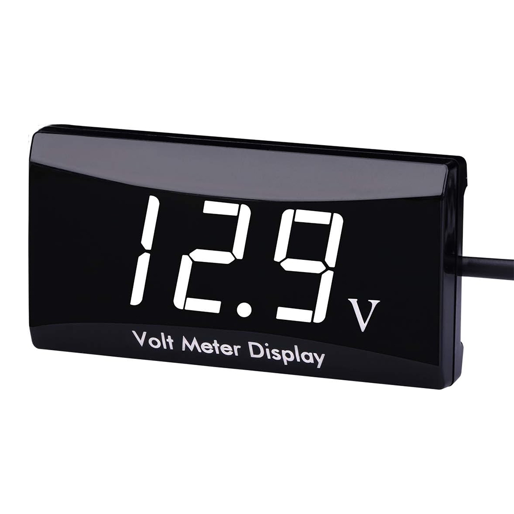 DC 12V Digital Voltmeter AY2020-White